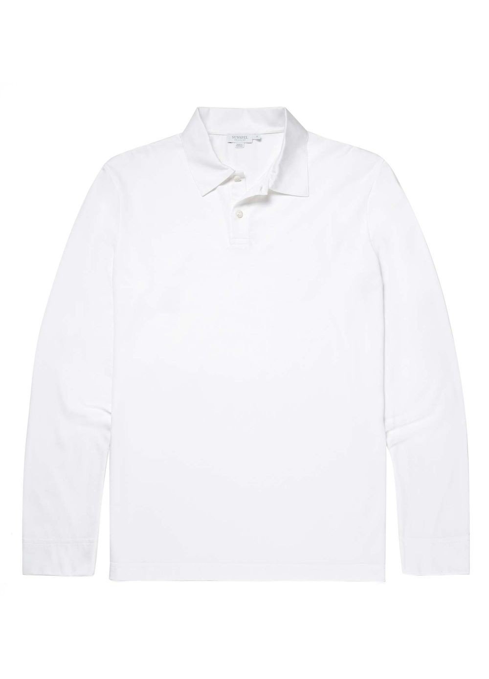 Long Sleeve Polo – Hvit