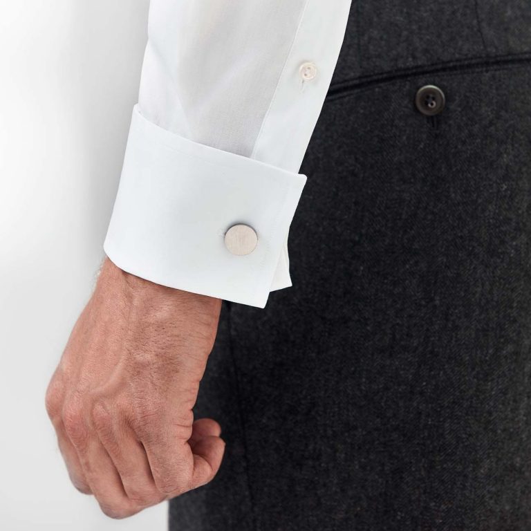 Classic fit skjorte dobbel mansjett – Hvit
