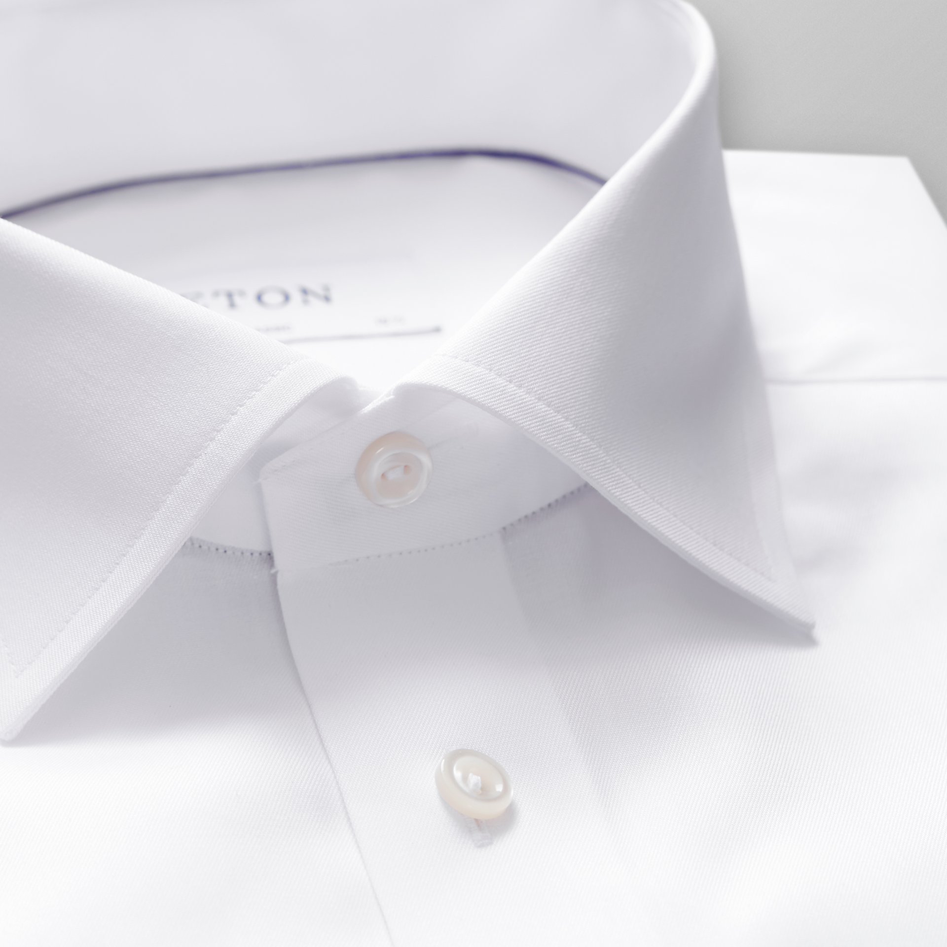 Classic fit skjorte dobbel mansjett Hvit | Follestad White Dobbel Mansjett Skjorte Eton Dress-skjorter - Herreklær er billig