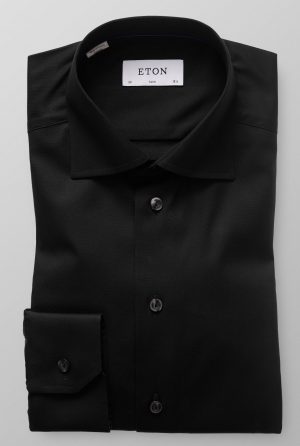 Slim fit skjorte – Sort