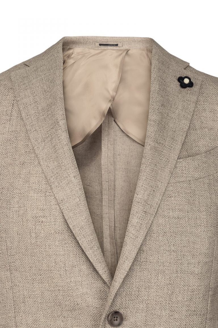 Lapel Button Blazer – Beige