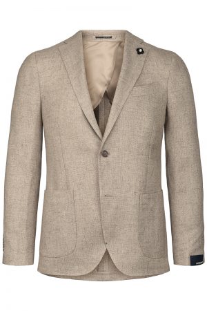 Lapel Button Blazer – Beige