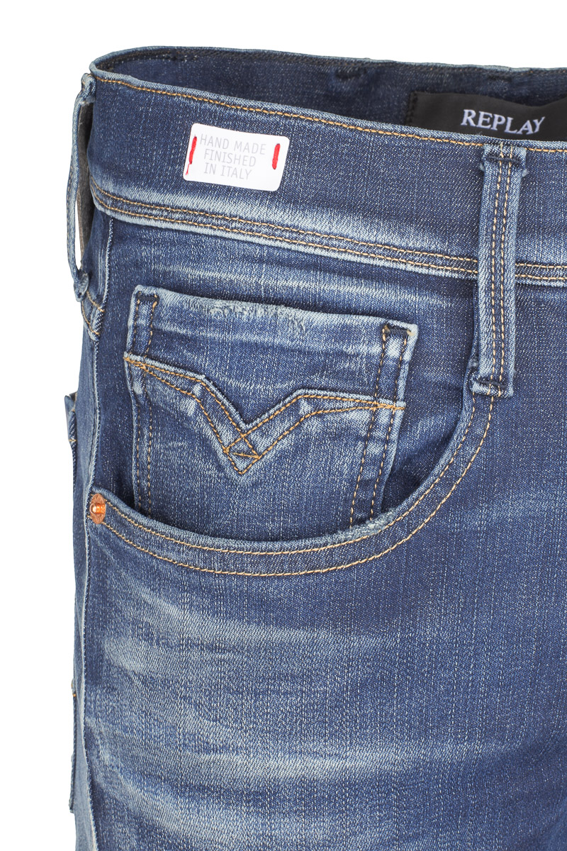 Replay Slim Fit Hyperflex Anbass Jeans – Blå Follestad
