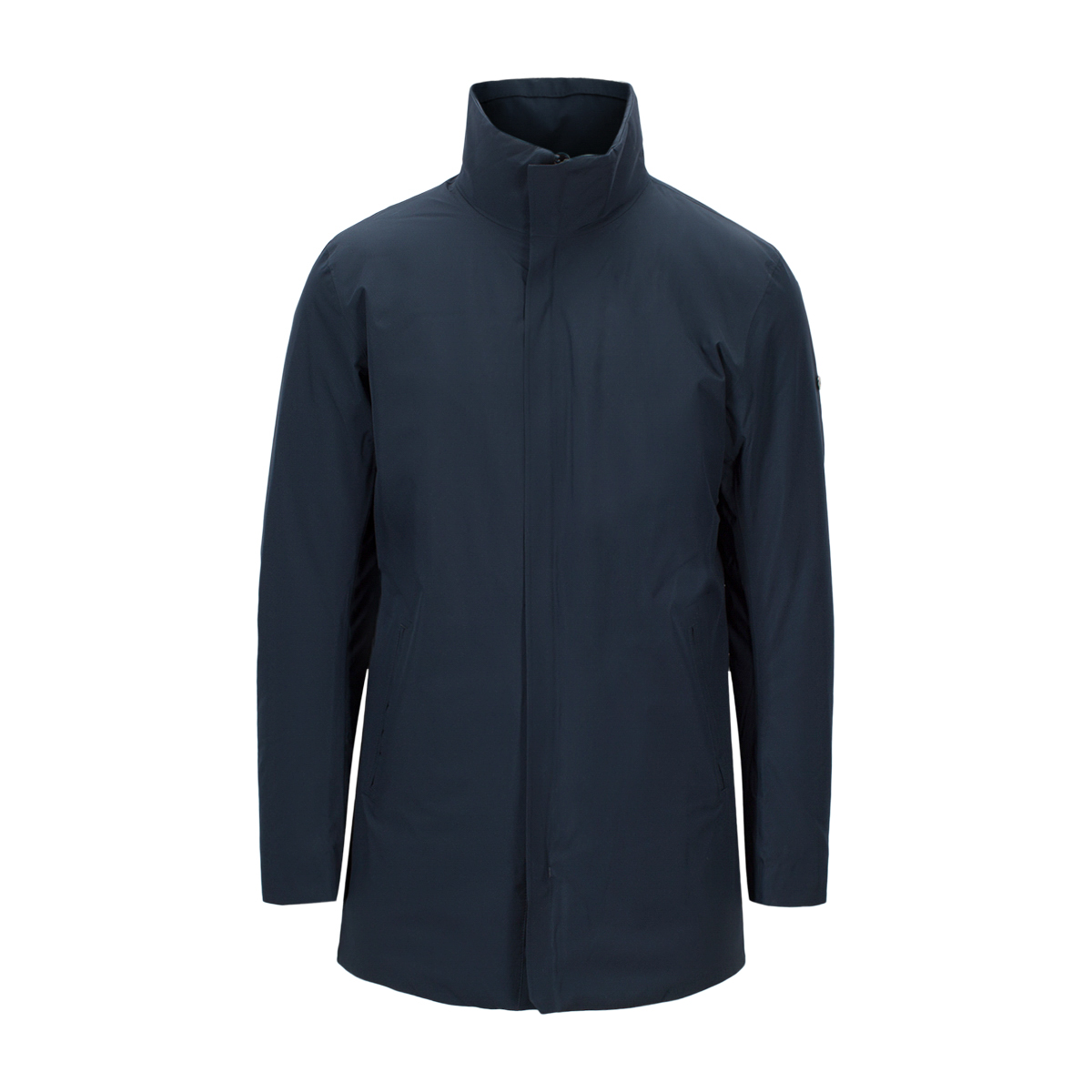 Town Coat Navy | Follestad Blue Plain Ytterplagg Scandinavian Edition Bomberjakke - Herreklær er billig