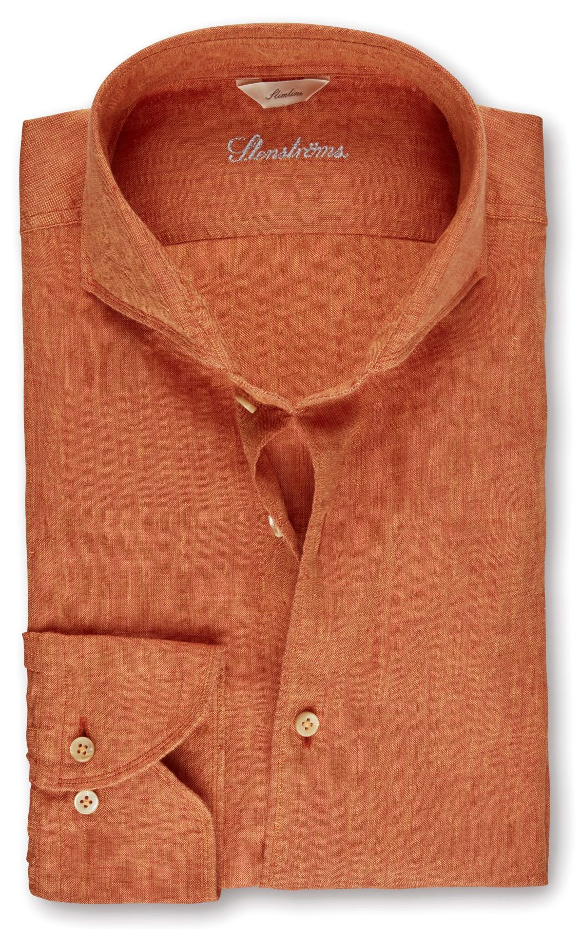 Slimline Skjorte Lin Oransje | Follestad Slimline Skjorte Lin Oransje | Follestad
