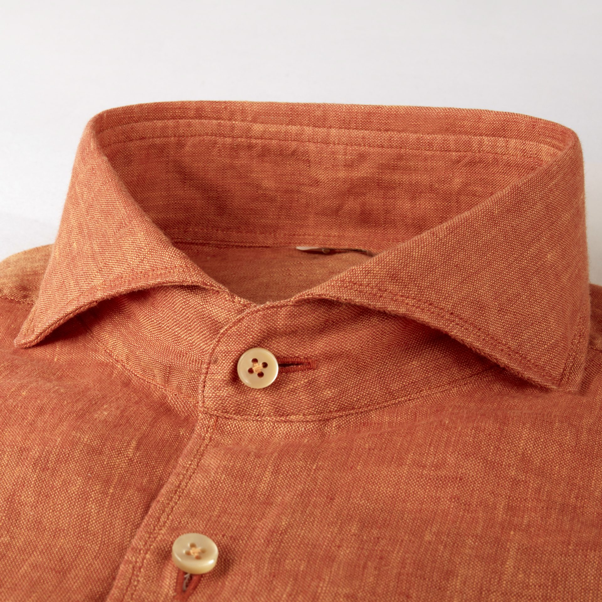 Slimline Skjorte Lin Oransje | Follestad Slimline Skjorte Lin Oransje | Follestad