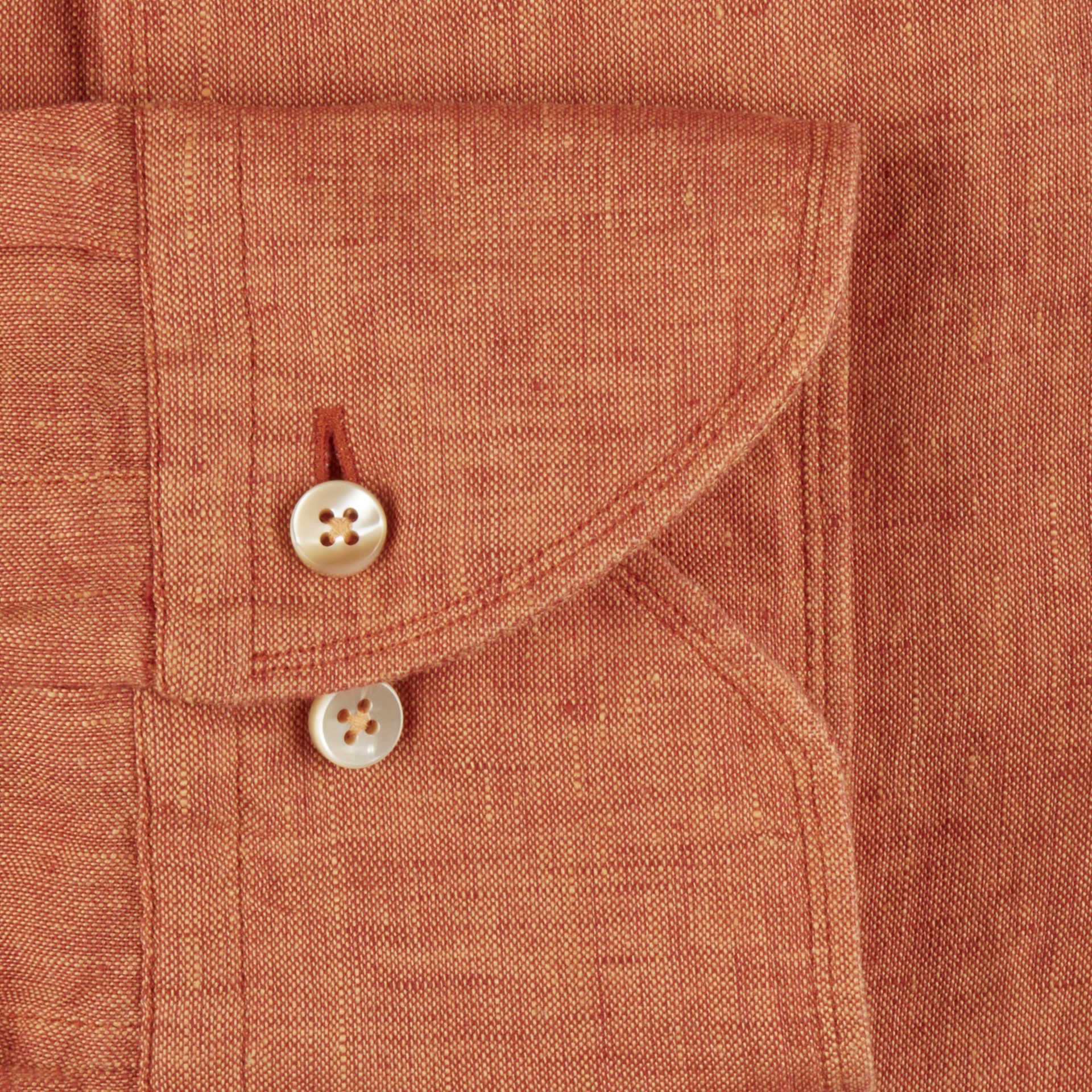 Slimline Skjorte Lin Oransje | Follestad Slimline Skjorte Lin Oransje | Follestad