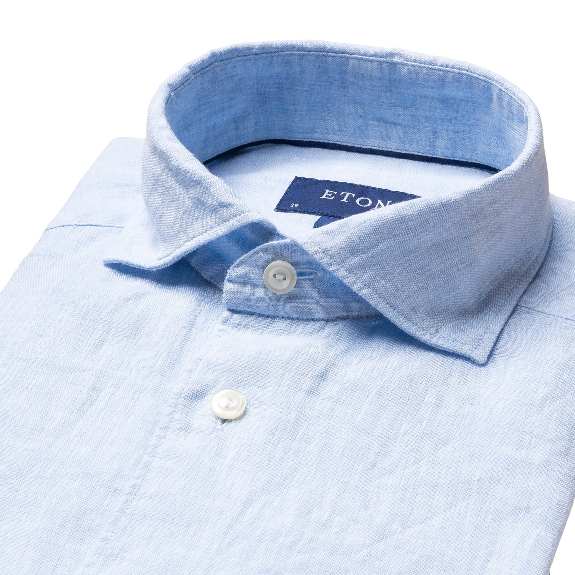 Slim Fit Skjorte Lin Lyseblå | Follestad Slim Fit Skjorte Lin Lyseblå | Follestad