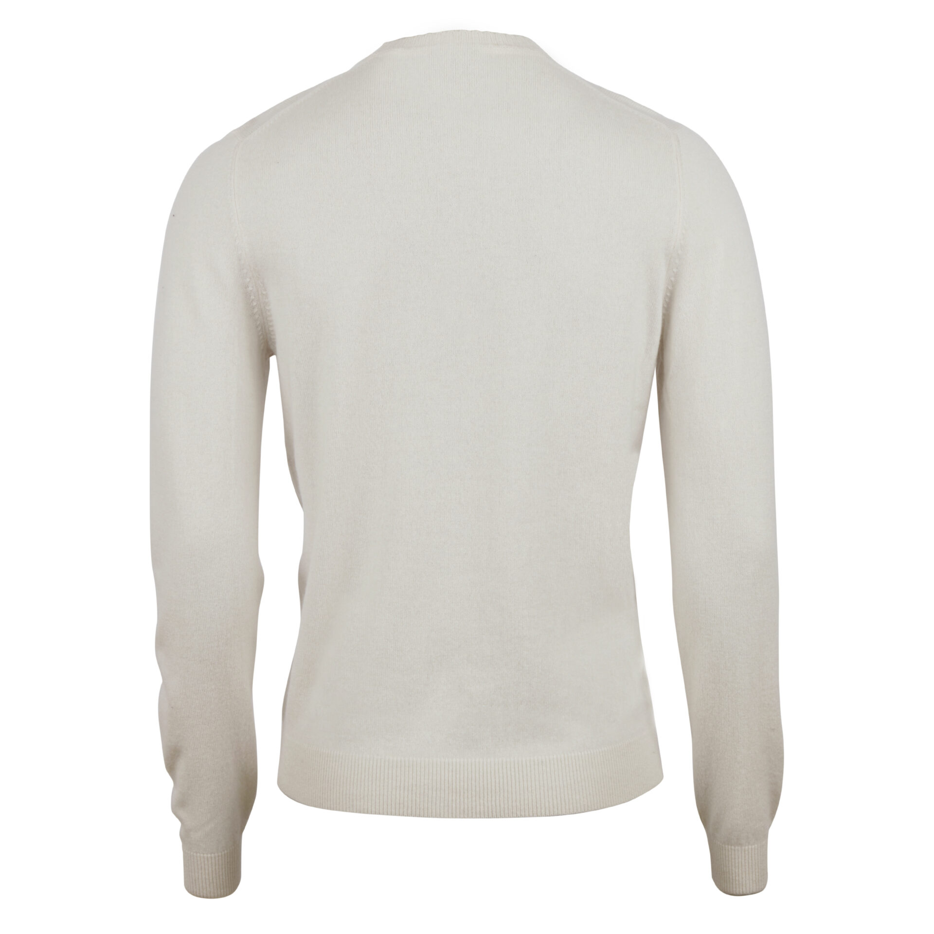 Crew Neck Cashmere Off White | Follestad Beige Cashmere genser Stenströms Kashmir genser - Dameklær er billig