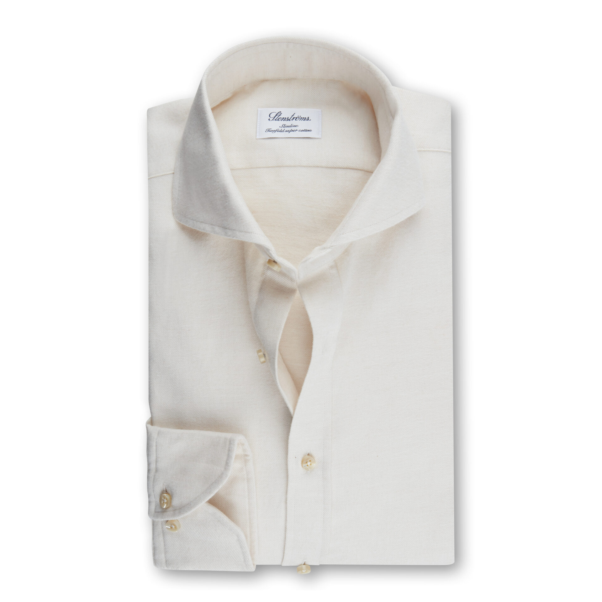 Slimline Skjorte Flanell Off White | Follestad Off White Skjorte | SAND | Langermede skjorter | Miinto.no