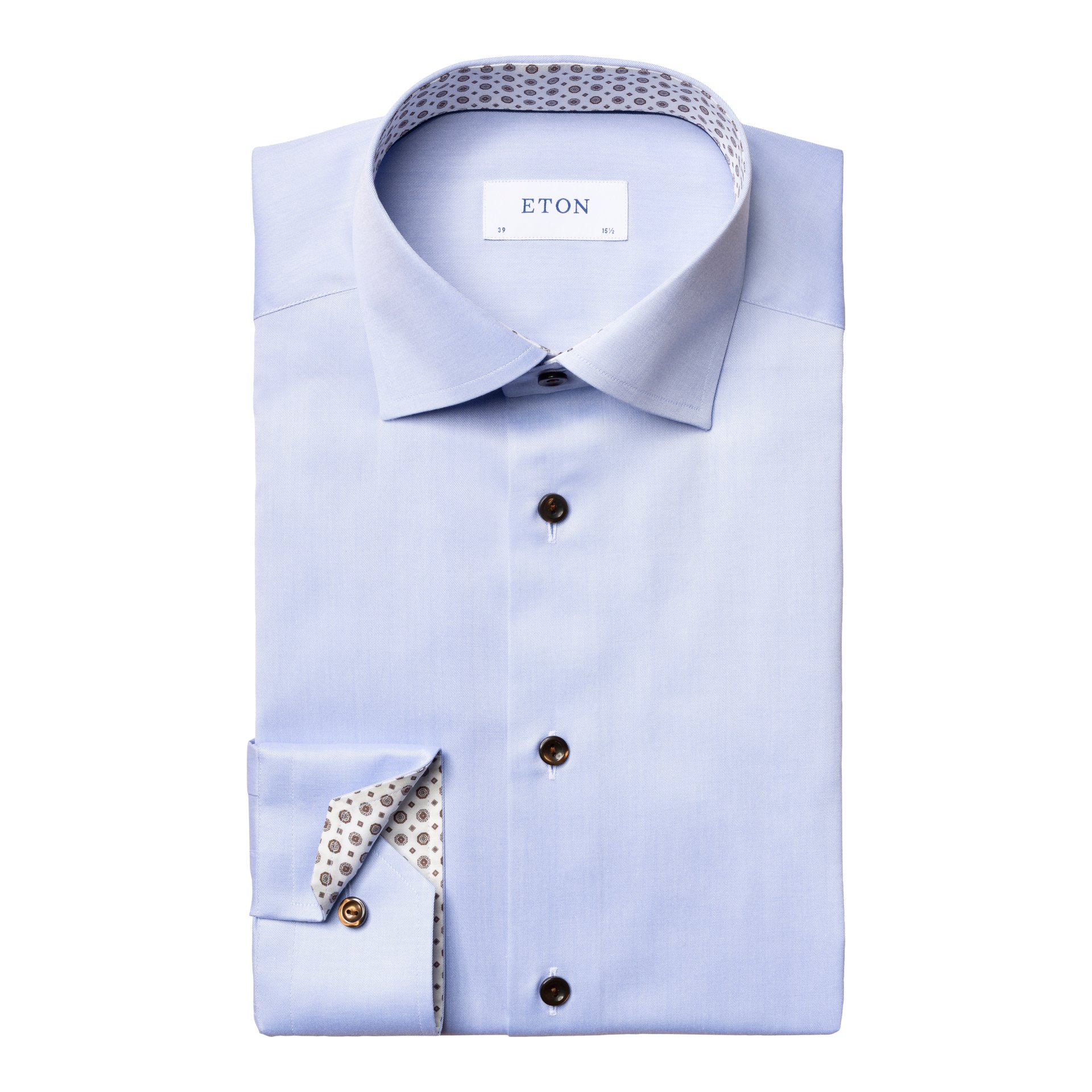 Slim Fit Skjorte LyseblåKontrast | Follestad Slim Fit Skjorte Lyseblå Kontrast | Follestad