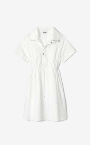 Fitted Shirt Dress - Hvit - Bilde 1