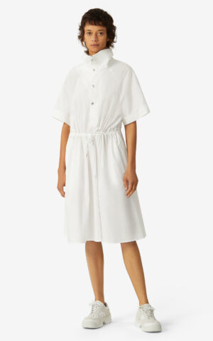 Fitted Shirt Dress - Hvit - Bilde 2