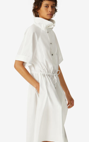 Fitted Shirt Dress - Hvit - Bilde 4