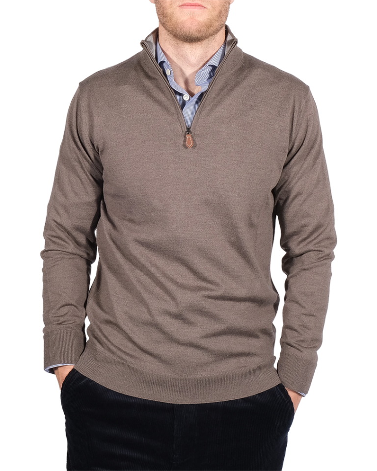 bernie-merino-halfzip-brun-front