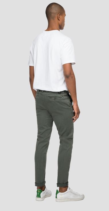 Replay Heren Slim fit chino jeans Zeumar Hyperchino Colour X-Lite, 013 albast, 31W / 30L