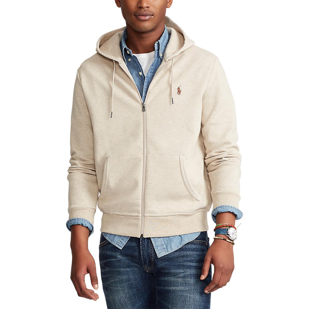 Polo Ralph Lauren Double Knit Full Zip Hoodie Beige Follestad