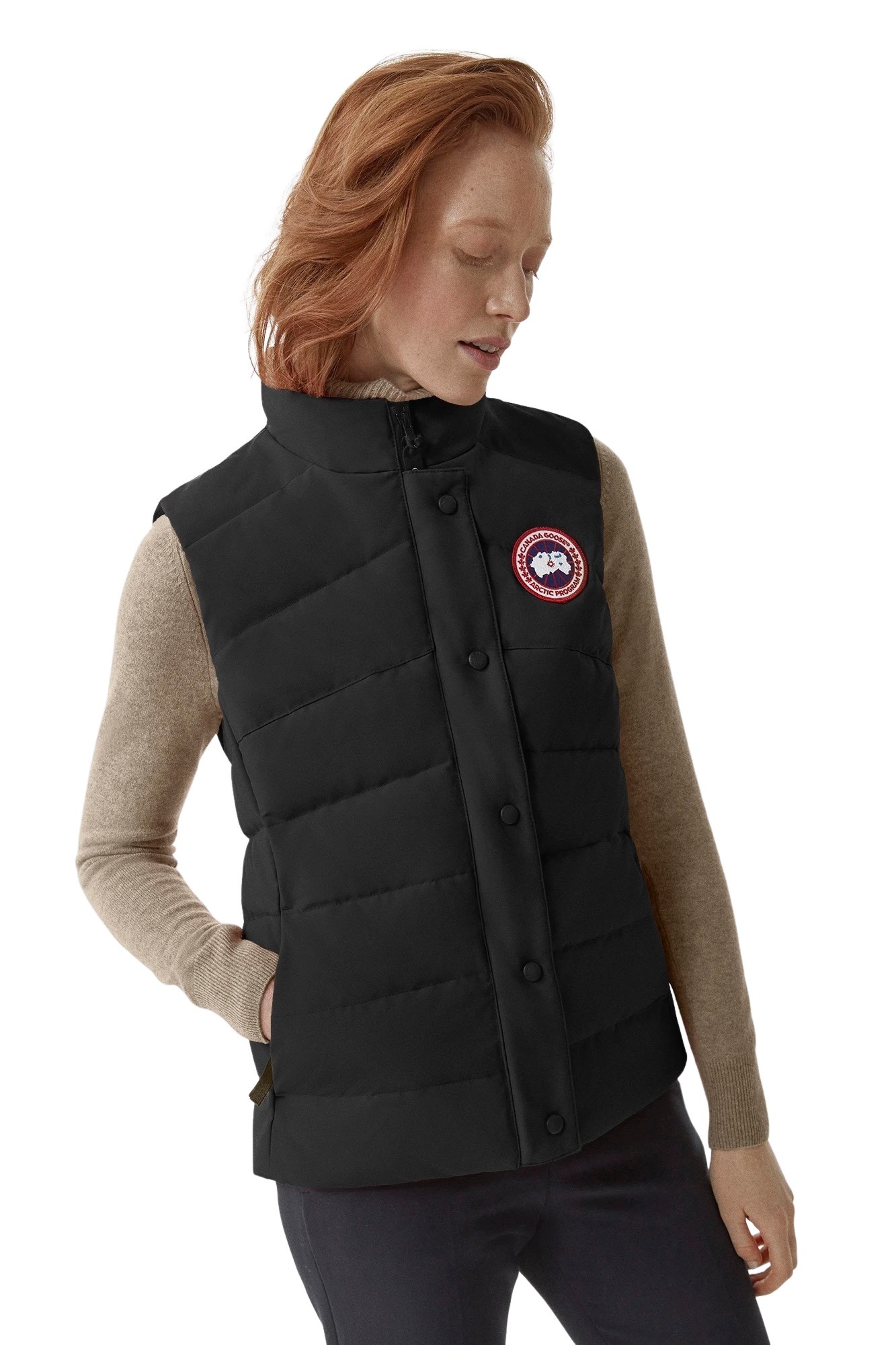 Kano Blij Romantiek Canada Goose Freestyle Vest - Sort | Follestad