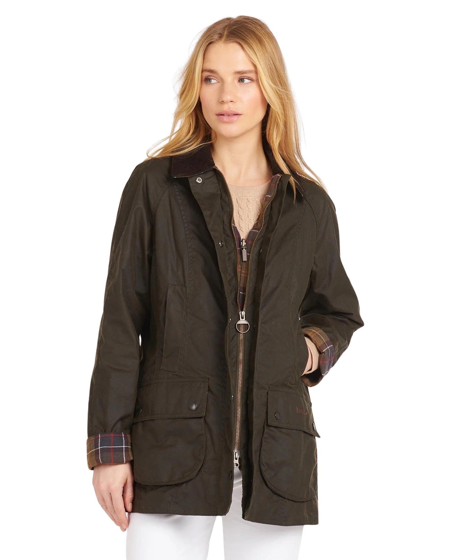 Classic Beadnell Wax Jacket - Oliven | Follestad