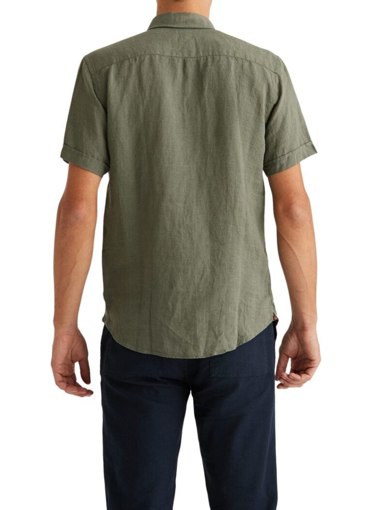 Morris douglas best sale linen shirt olive