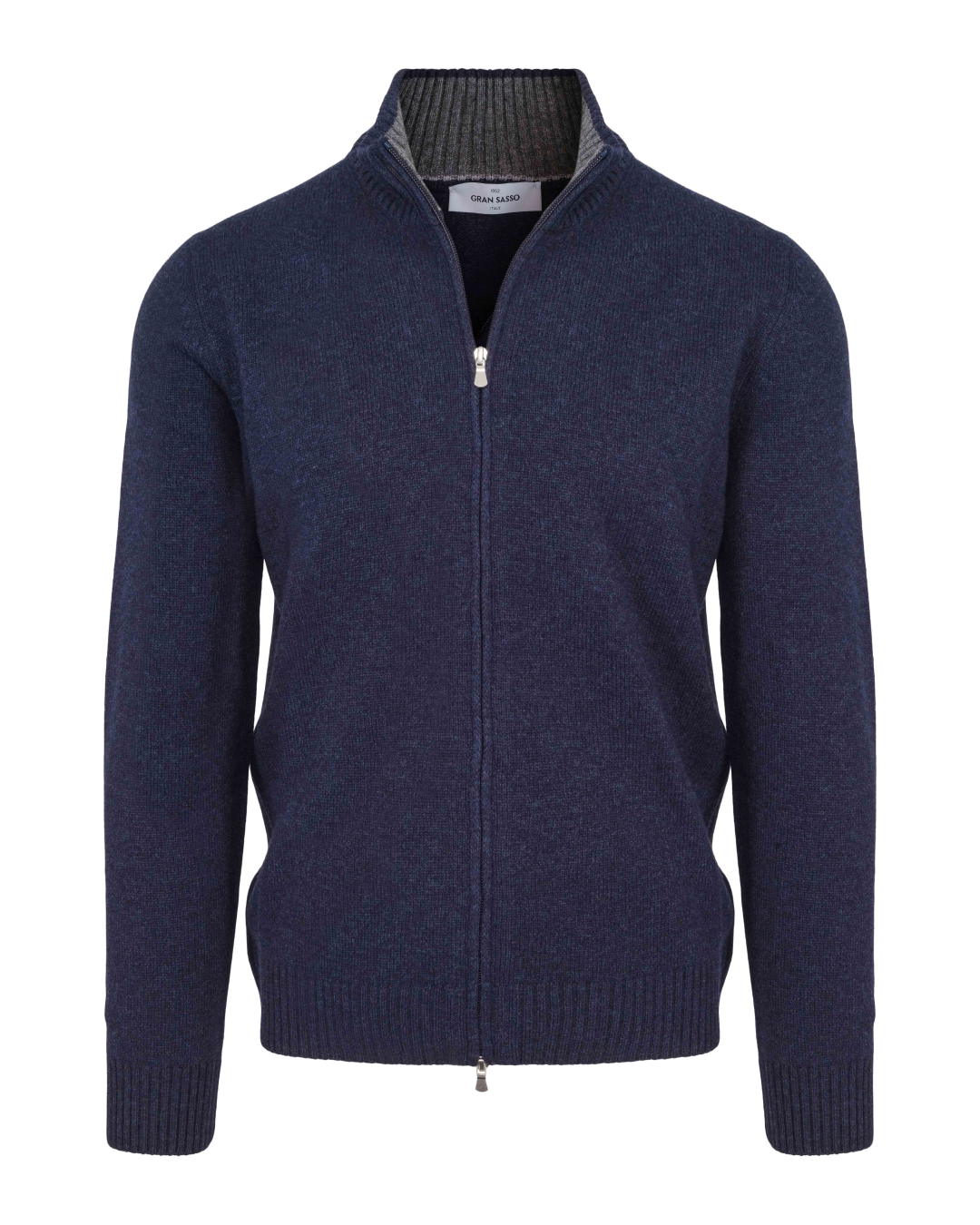 Pull Cardigan Homme GRAN SASSO En Laine 100% - Turquoise, Fermeture Complète, Neuf Avec étiquettes