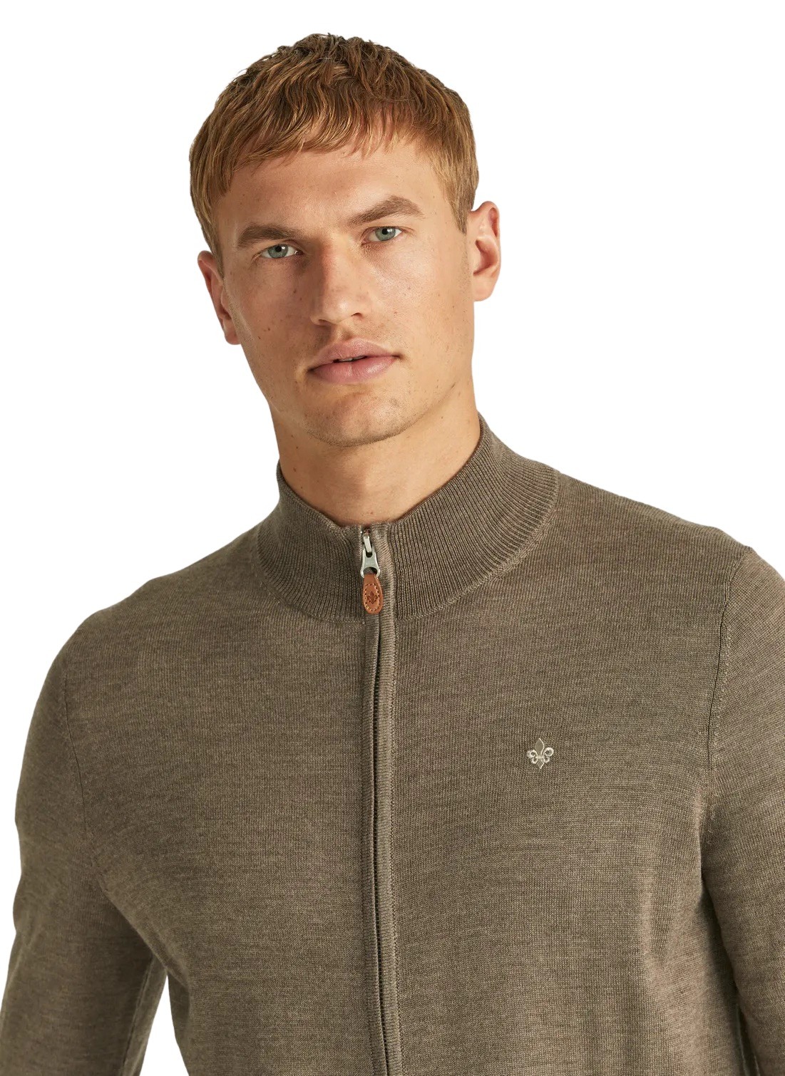 Morris Stockholm Merino Zip Cardigan - Lysebrun | Follestad