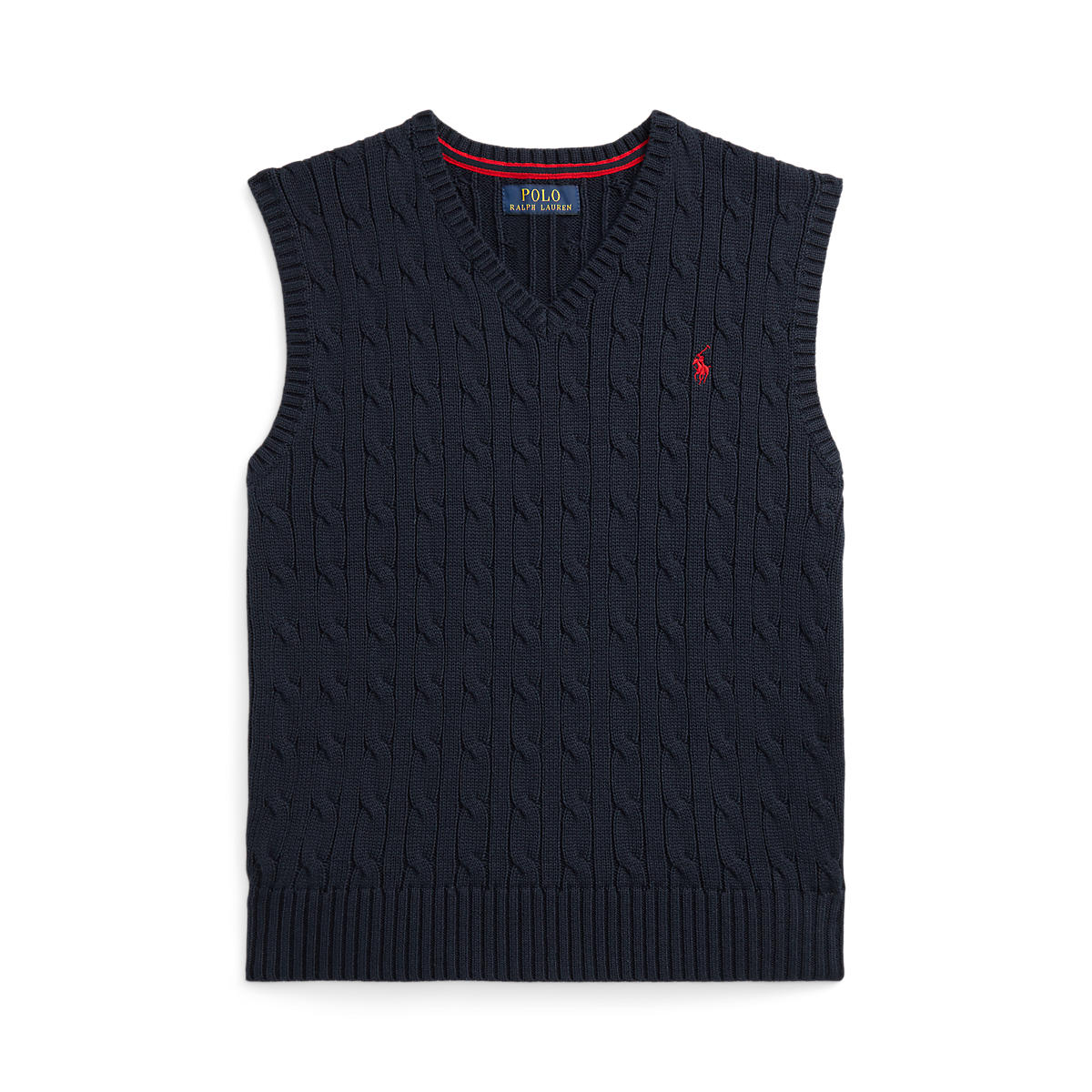 Polo Ralph Lauren Childrenswear CableKnit Cotton Sleeveless Jumper 8