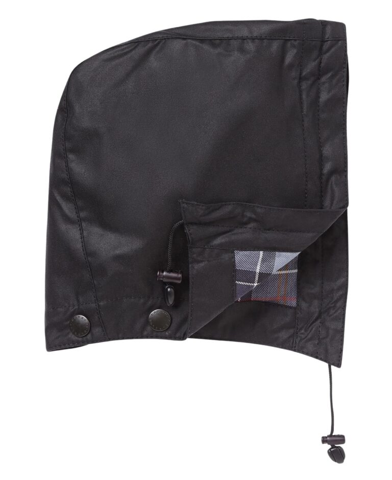 Barbour waxed cotton hood on sale