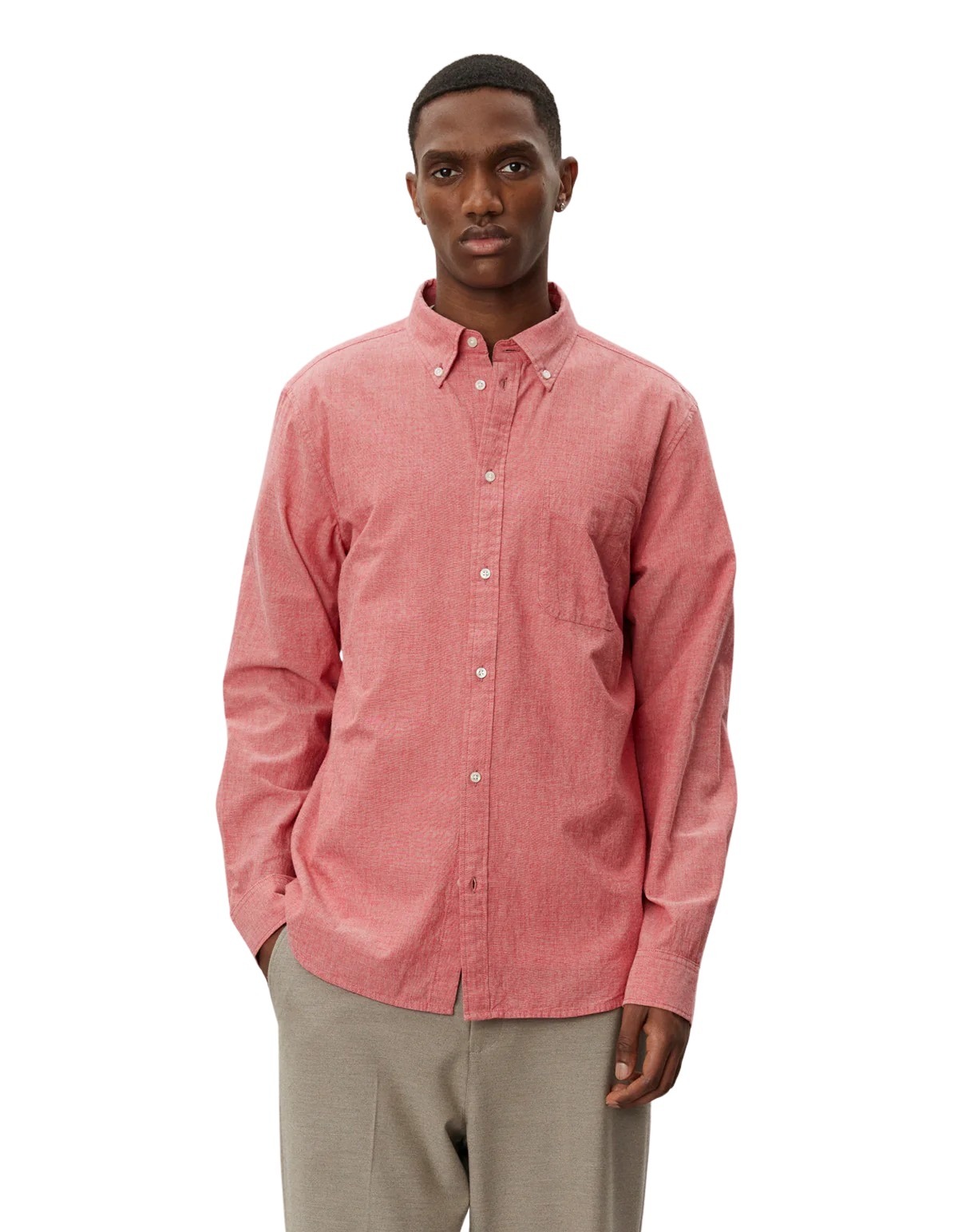 Les Deux Kent Chambray Shirt - Rød | Follestad