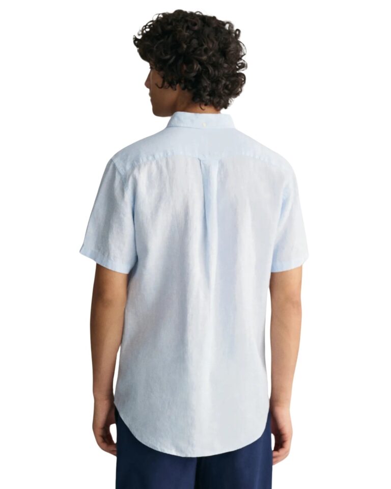0050991_regular-fit-stripete-lin-kortermet-skjorte