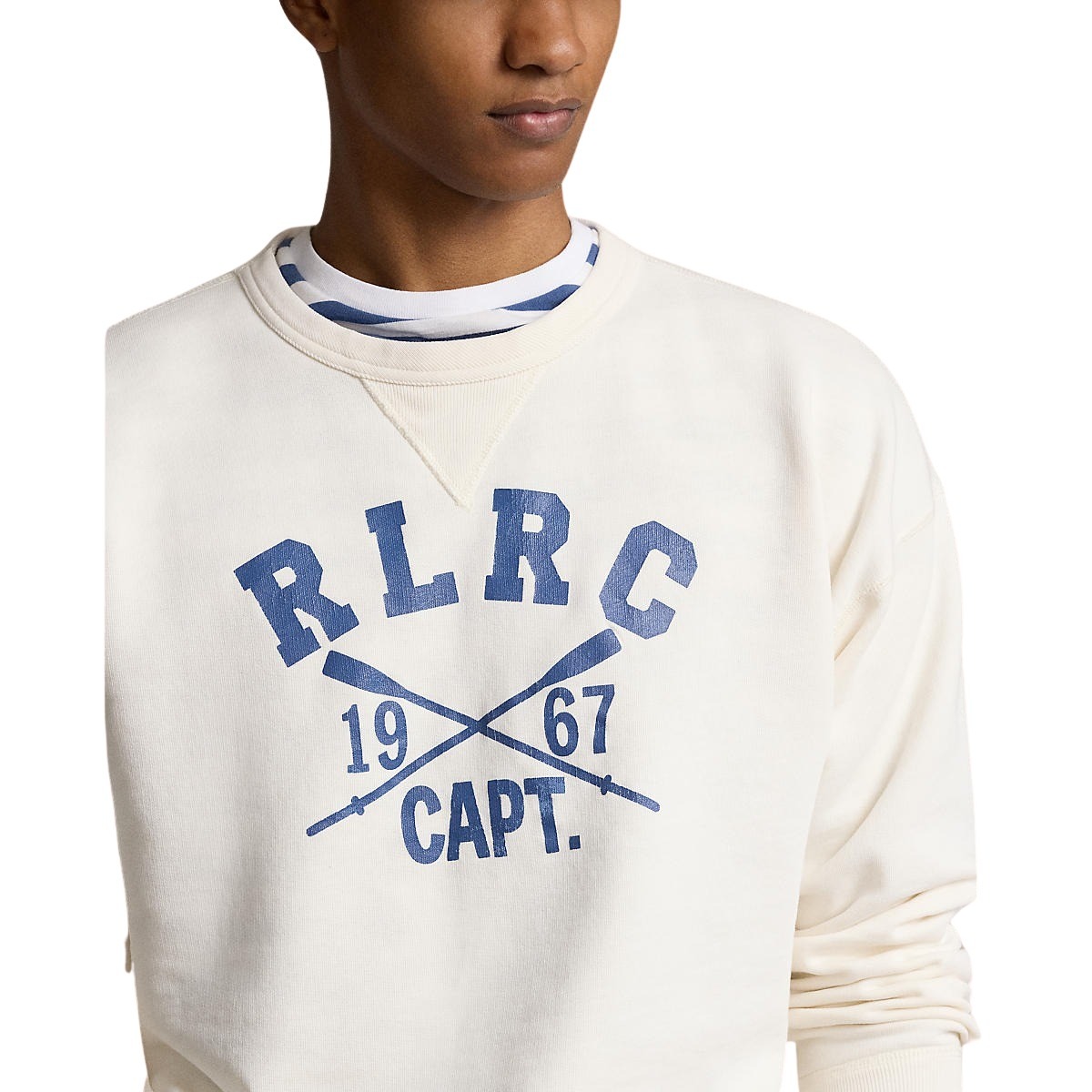 Polo Ralph Lauren Vintage Fit Fleece Graphic Sweatshirt Hvit Follestad