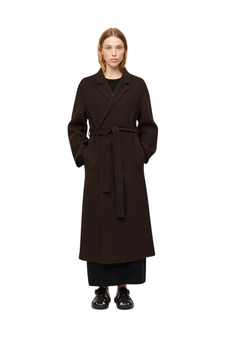 fwss_fall_2024_campaign_trine_hisdal_toulon_maxi_dress_jet_black_double_wrap_coat_mole_brown_b0c7ec48-b081-45a4-9a33-646f5c5a6a34