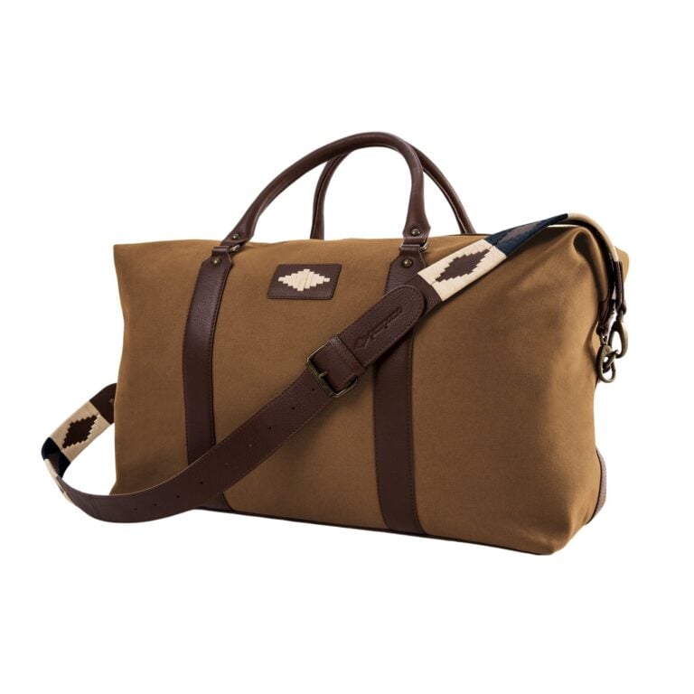 pampeano_caballero_large_travelbag_khaki_darken_canvas_cream_diamond_side