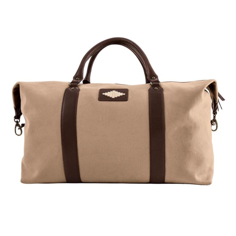 pampeano_caballero_sand_travel_bag_canvas_cream_lighter_front