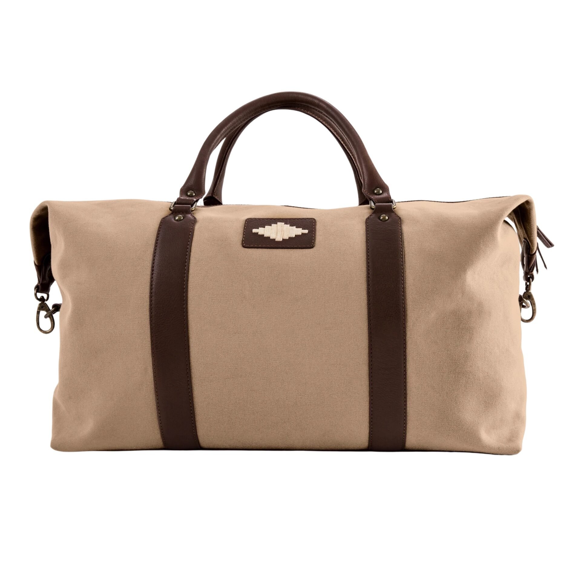 pampeano_caballero_sand_travel_bag_canvas_cream_lighter_front