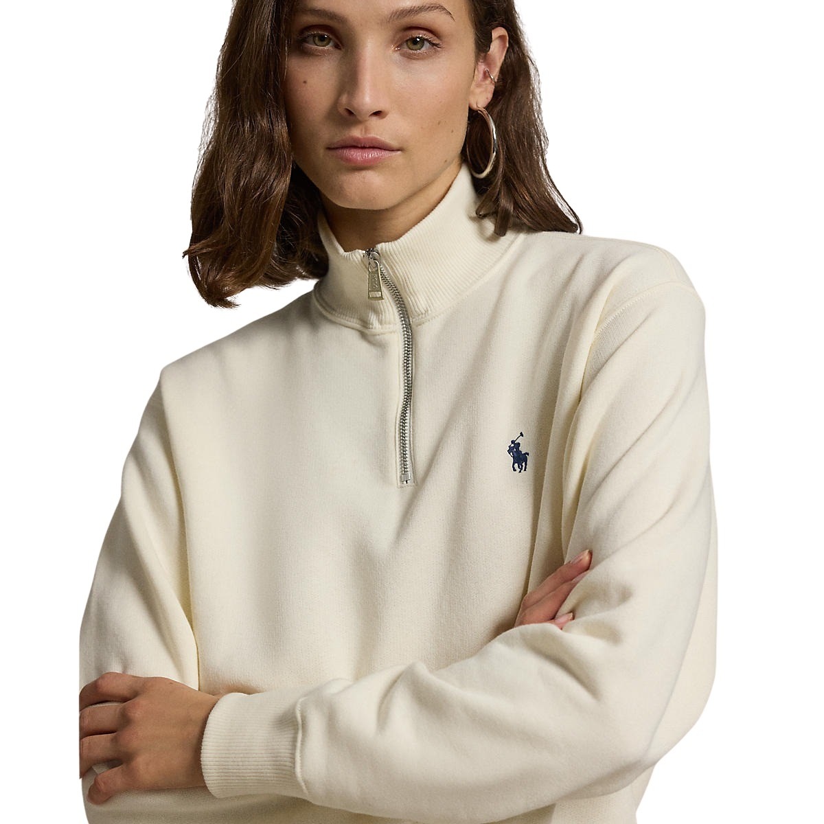 Polo Ralph Lauren Fleece Quarter-Zip - Krem | Follestad