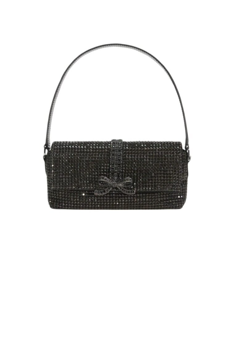 rhinestone-chainmail-baguette-bag-black-front