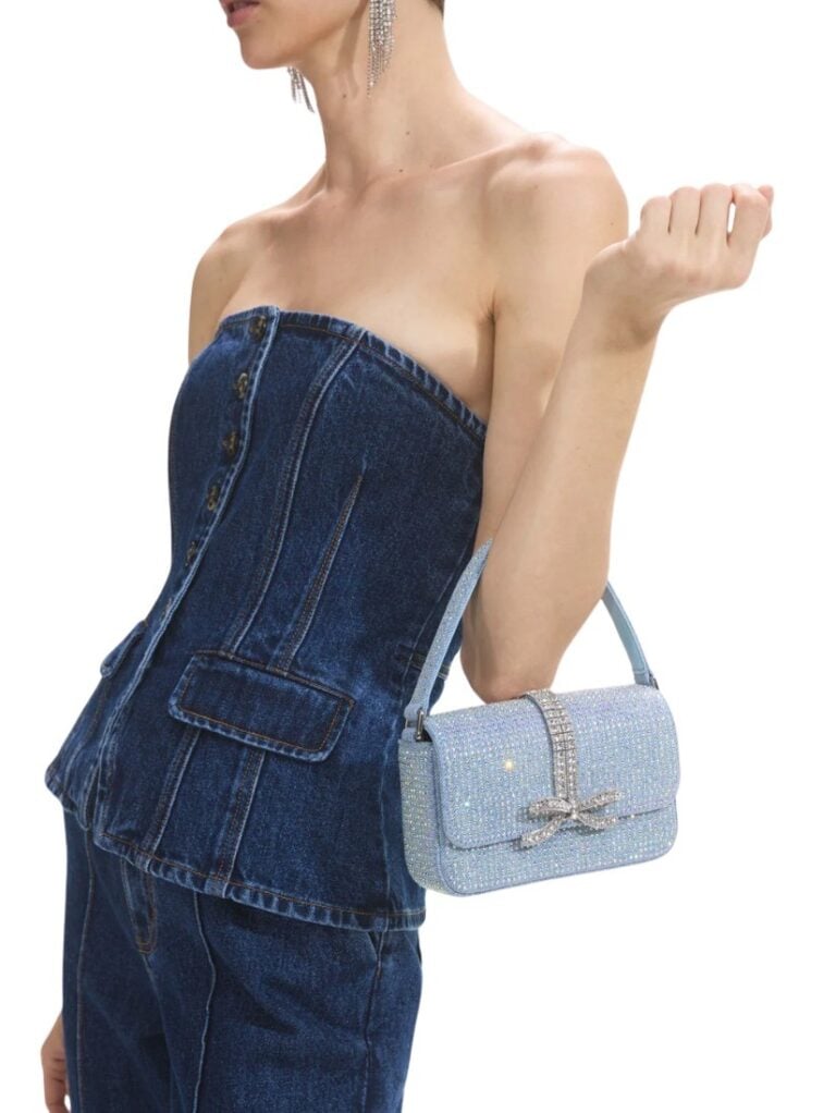 rhinestone-denim-baguette-bag-blue-model