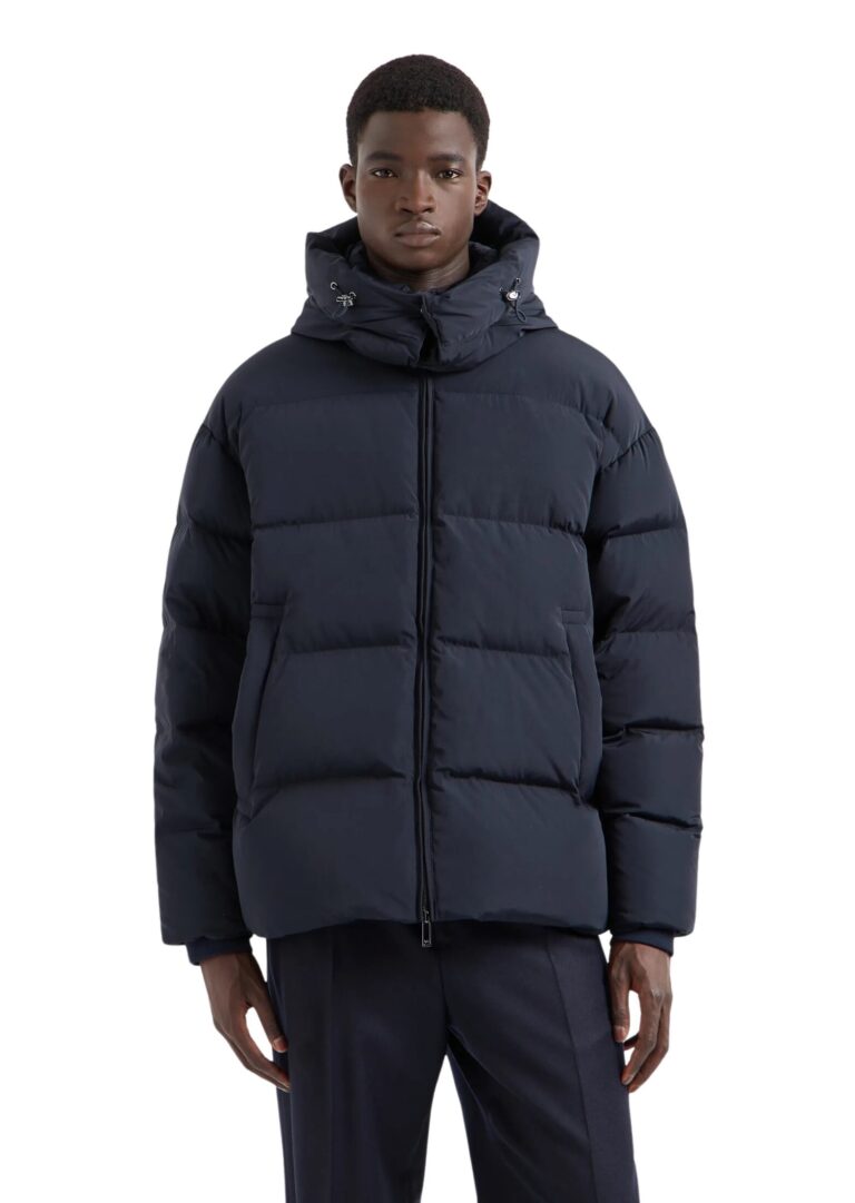 full-zip-water-repellent-quilted-ottoman-nylon-down-jacket