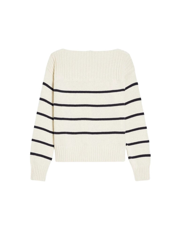 weekend-max-mara-ausonia-striped-sweater-kremfarget