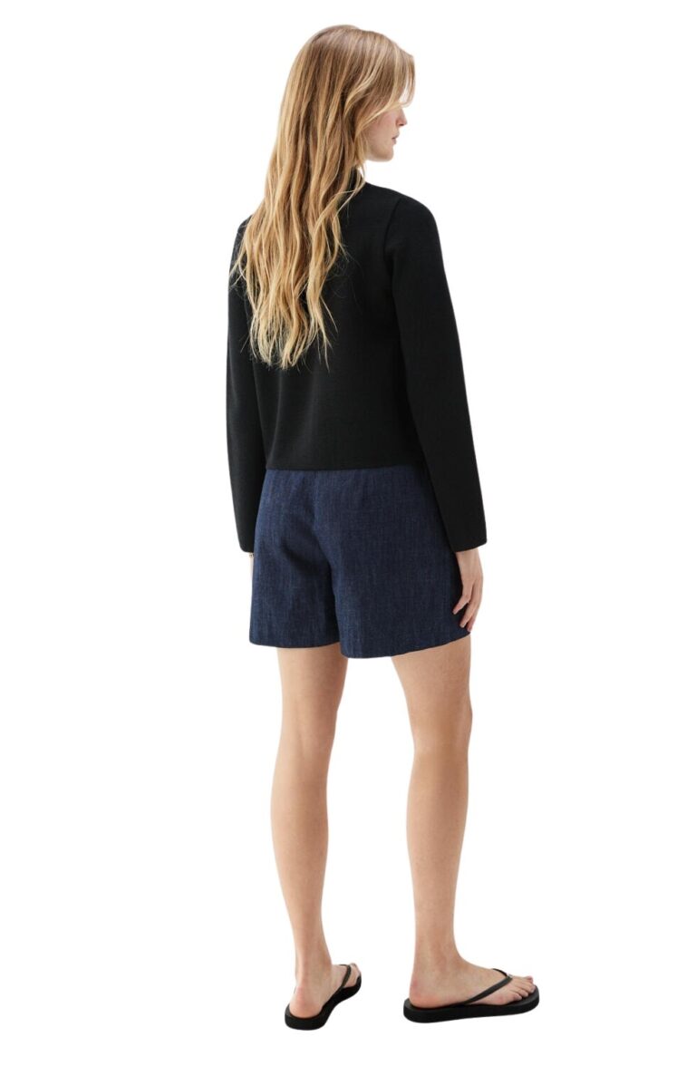 missie-jacket-black-and-pixie-denim-shorts-back