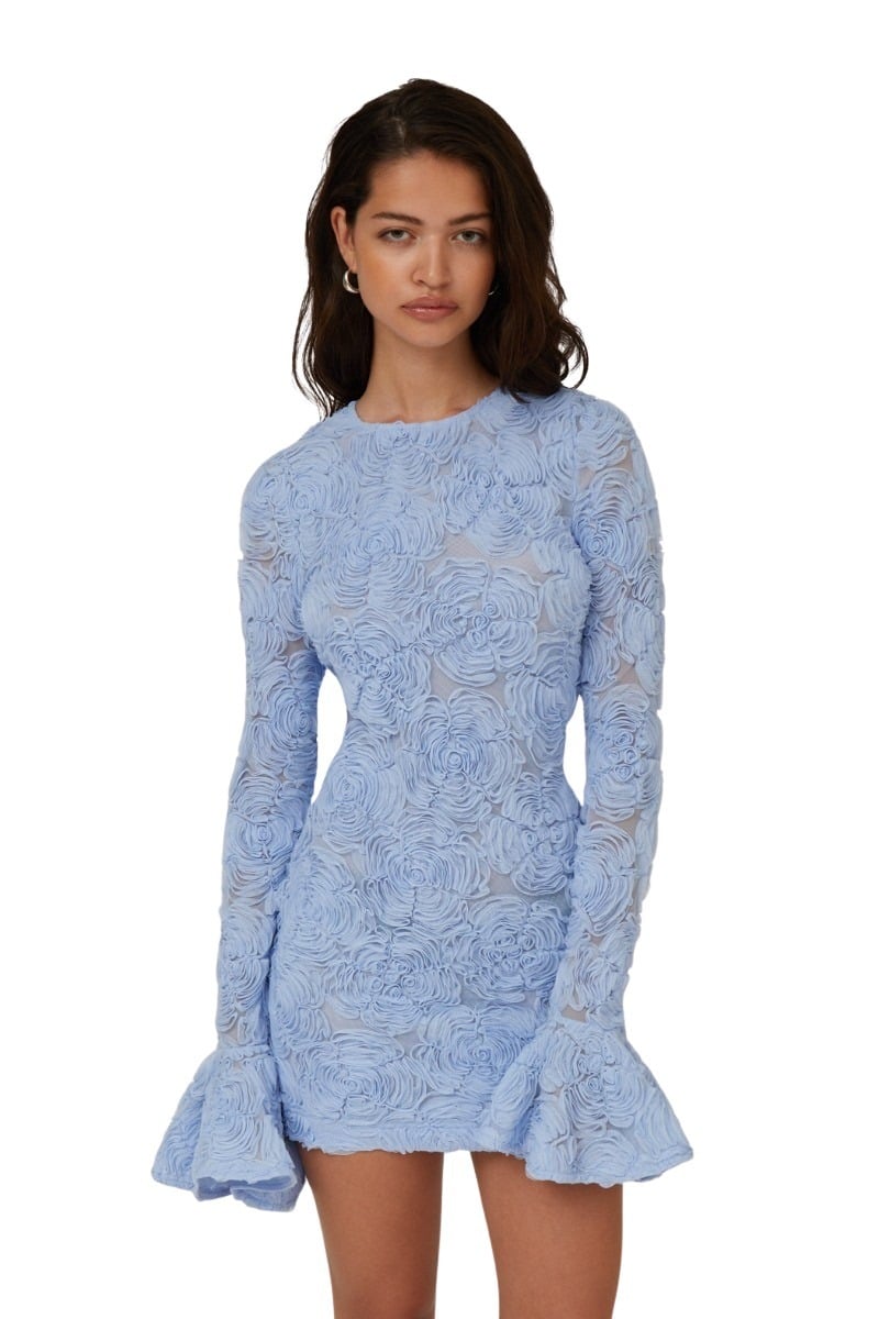 270524_rotate_ecom_113613100_black_flower_mesh_mini_dress_model_1_blue_0109 270524_rotate_ecom_113613100_black_flower_mesh_mini_dress_model_1_blue_0109