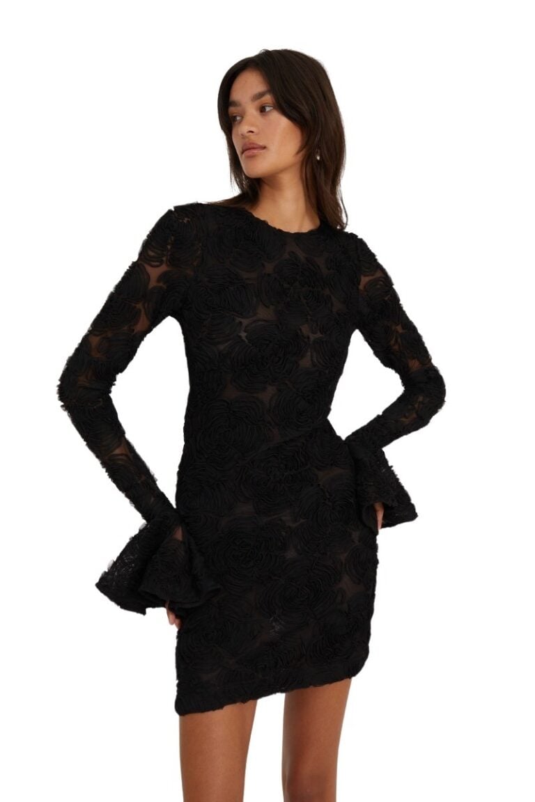 280524_rotate_ecom_113613100_black_flower_mesh_mini_dress_model_1_0485