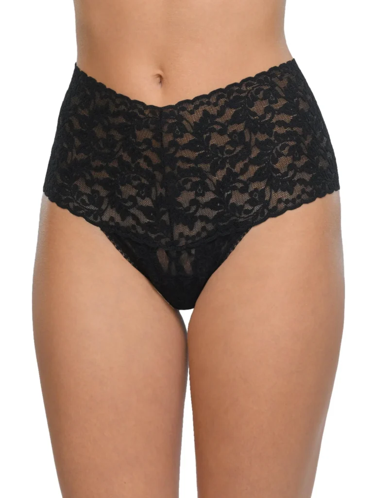 Hanky-Panky-Retro-Lace-Thong-Black-BLACK-View-1