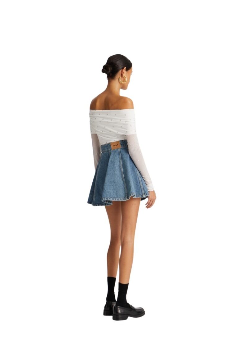 rotate_pf25_111124_114258400_bright_white_off_shoulder_top_model__1_1140783054_vintage_blue_denim_denim_mini_skirt_model__1_1105_lr