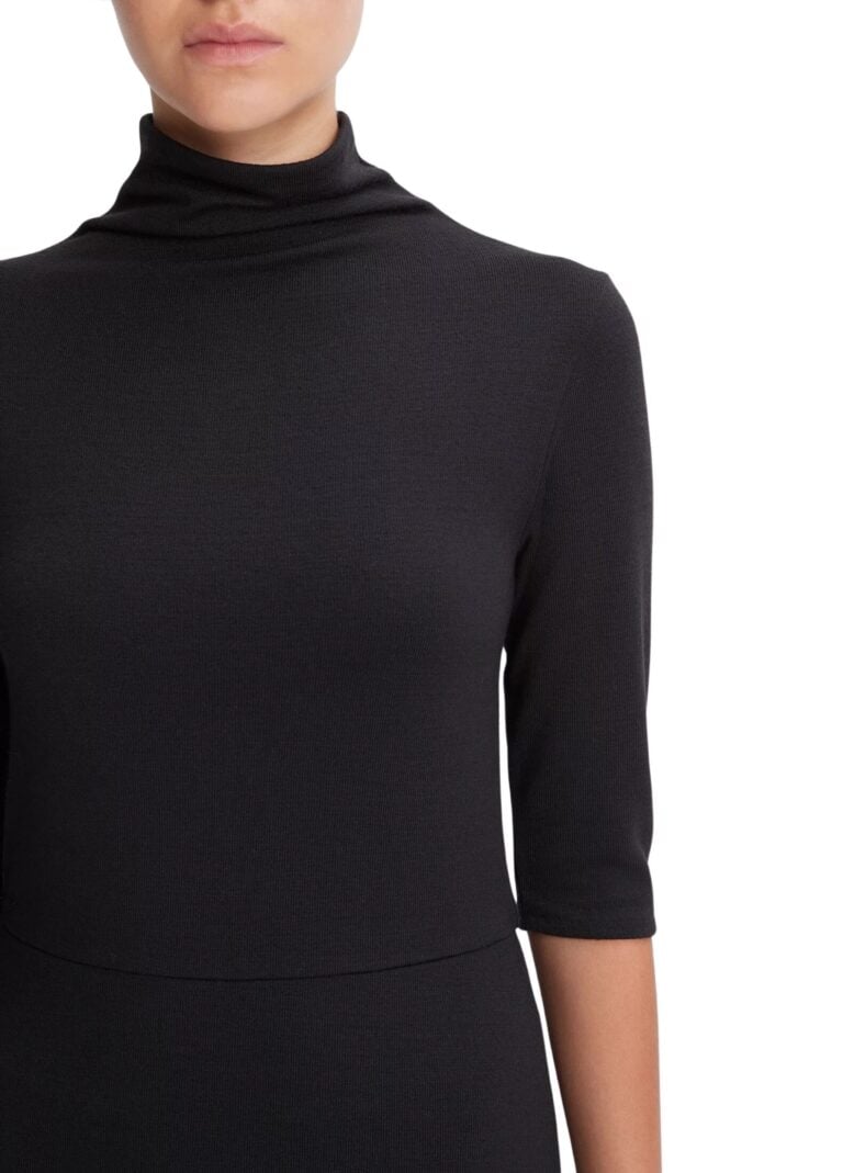 elbow-sleeve-turtleneck-dress-001blk-1