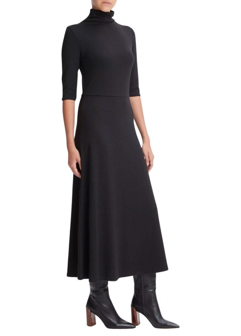 elbow-sleeve-turtleneck-dress-001blk-2