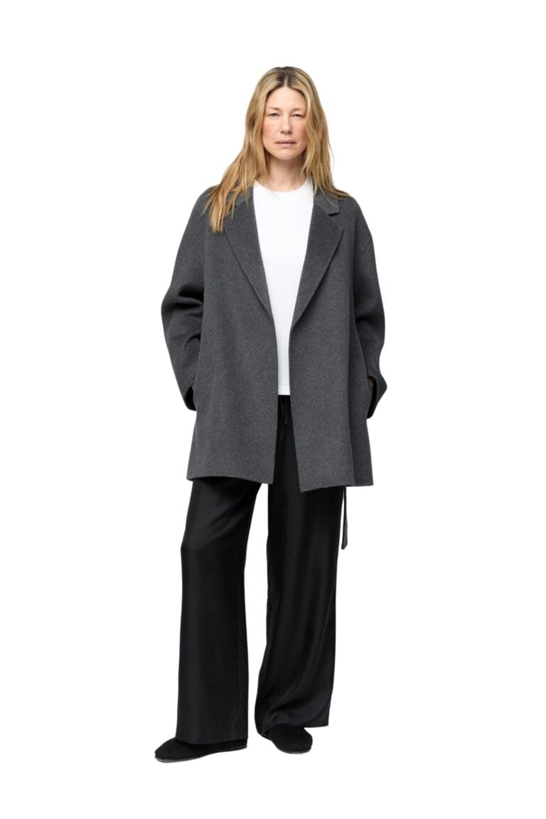 fwss_fall_2025_campaign_trine_hisdal_double_wrap_jacket_charcoal_grey