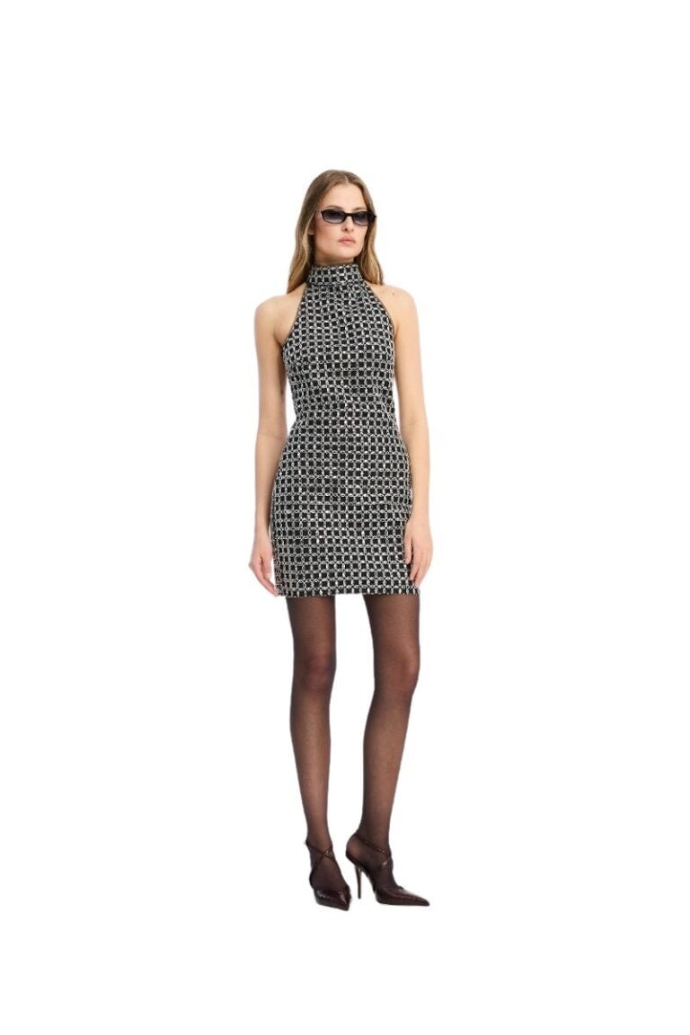 rotate_115452100_black_beaded_halterneck_dress_model_1_0836_lr