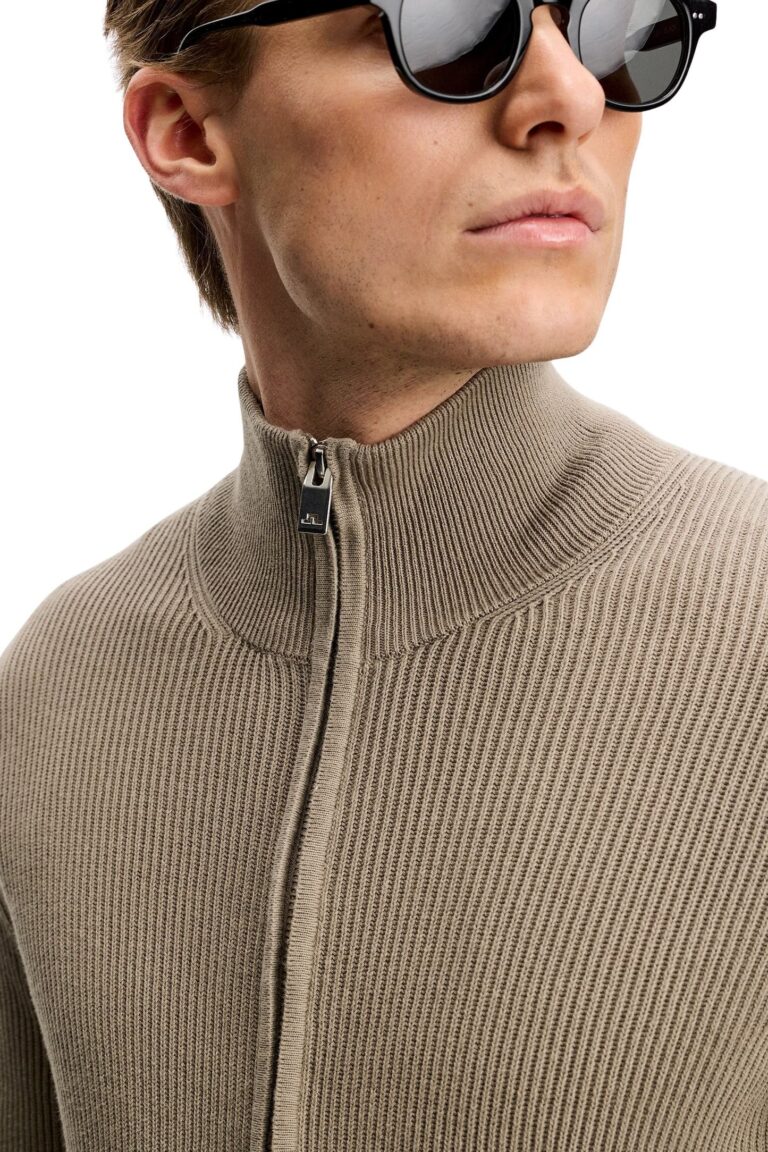 まる　BILIGER J.Lindeberg Alexis Full Zip Cardigan - Brun | Follestad